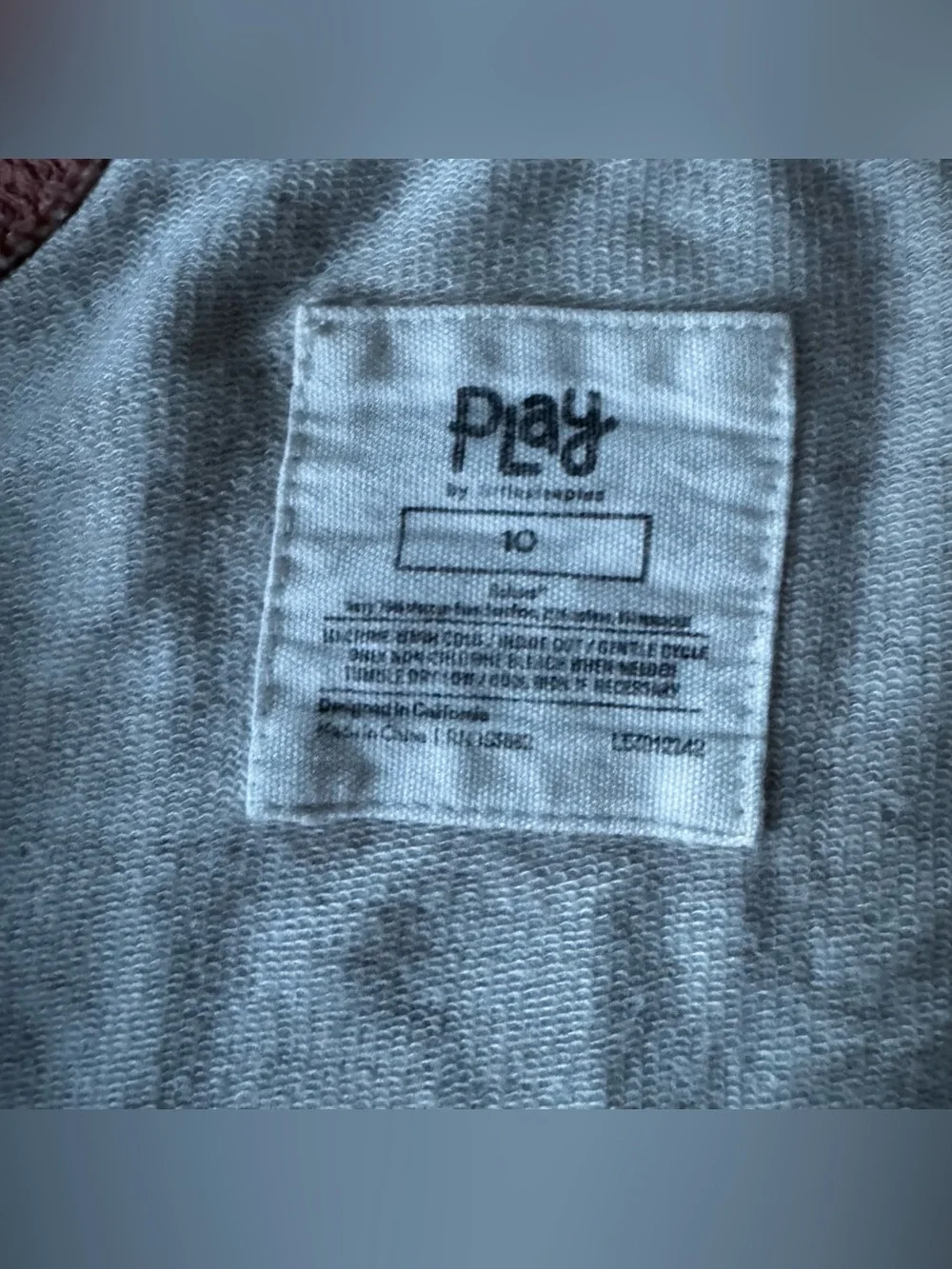Play by little Sleepies Bamboo Pink Cream Striped Hoodie Long Sleeve Zip up 10